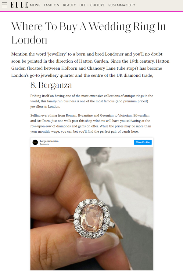 Berganza is Featured in Elle