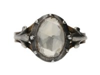 front view georigan rose cut diamond ring berganza hatton garden