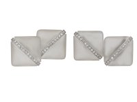 Art Deco rock crystal diamond cufflinks berganza hatton garden