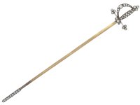 Victorian diamond set sword jabot pin hatton garden