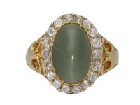 hawk's eye quartz coronet cluster ring berganza hatton garden