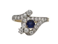 Edwardian sapphire and diamond snake ring berganza hatton garden