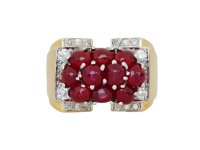 Trabert & Hoeffer with Mauboussin Burmese ruby and diamond ring, circa 1940.