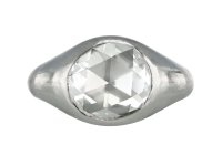 Solitaire rose cut diamond ring, circa 1950.