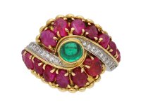 Marchak emerald ruby diamond ring berganza hatton garden