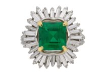 Boucheron Colombian emerald diamond ring berganza hatton garden