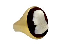 Victorian sardonyx cameo of John Milton berganza hatton garden