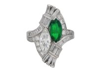 J. E. Caldwell emerald and diamond ring berganza hatton garden