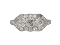 Art Deco diamond cluster ring berganza hatton garden