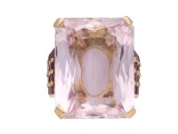 Kunzite and ruby cocktail ring berganza hatton garden