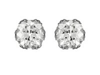 Emerald cut diamond solitaire ring, circa 1950.