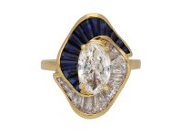 Oscar Heyman sapphire diamond ballerina ring berganza hatton garden