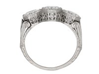 back view antique Marcus Co three diamond ring berganza hatton garden