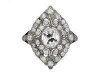 Edwardian diamond cluster ring berganza hatton garden