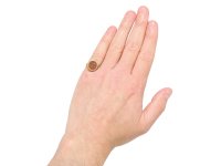 Roman gold finger ring with eagle intag