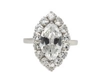 Vintage marquise diamond cluster ring hatton garden