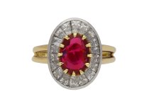 Oscar Heyman Brothers ruby diamond ring berganza hatton garden