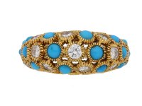 Van Cleef & Arpels turquoise diamond ring berganza hatton garden