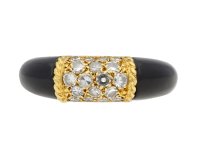 Van Cleef & Arpels onyx and diamond 'Philippine' ring, French, circa 1960.  Hatton Garden