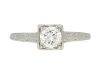 ront view Tiffany & Co. Art Deco solitaire diamond ring