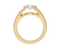Mellerio solitaire diamond ring, French, circa 1970. Hatton Garden