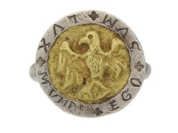 front view Post Medieval silver ring berganza hatton garden