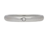 front view Peretti diamond set wedding band by Tiffany & Co, circa 2000.