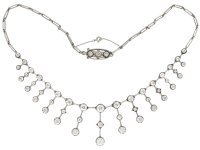 Antique diamond necklace berganza hatton garden