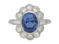 Mauboussin sapphire and diamond cluster ring hatton garden