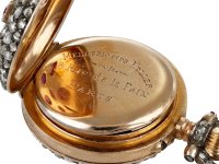 Mellerio Ruby and diamond set fob watch, French, circa 1900.      