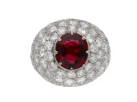 Ceylon spinel and diamond cocktail ring berganza hatton garden