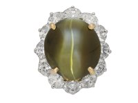 Oscar Heyman Brothers chrysoberyl diamond ring berganza hatton garden