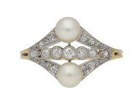 front view antique pearl diamond ring berganza hatton garden