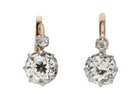 Antique diamond drop earrings hatton garden