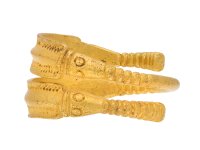 Proto Viking gold zoomorphic ring, circa 3rd century AD. Hatton Garden