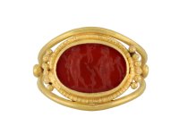 Ancient Roman intaglio ring, circa 4th century AD hatton garden