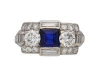 Tiffany Art Deco sapphire diamond ring berganza hatton garden