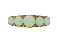 antique opal diamond five stone ring hatton garden berganza