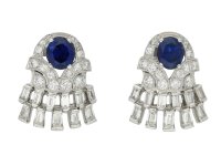 Vintage sapphire and diamond earrings berganza hatton garden