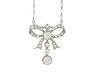 Belle Époque diamond pendant, French, circa 1910.