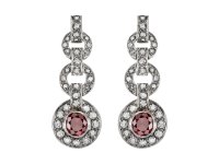 Burmese ruby and diamond earrings.