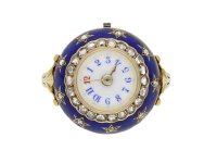 edwardian enamel diamond watch ring berganza hatton garden