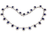 Burmese sapphire diamond necklace/tiara berganza hatton garden