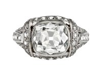 Old Mine diamond cluster ring, American, circa 1950. 