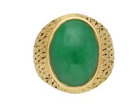 Vintage jade ring by George Lenfant berganza hatton garden