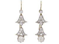 Edwardian diamond drop earrings berganza hatton garden