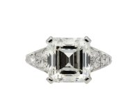 Art Deco Asscher cut diamond ring hatton garden