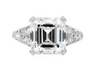 Art Deco Asscher cut diamond ring hatton garden