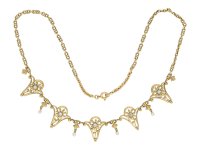 Art Nouveau diamond necklace berganza hatton garden