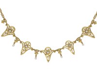 Art Nouveau diamond necklace berganza hatton garden